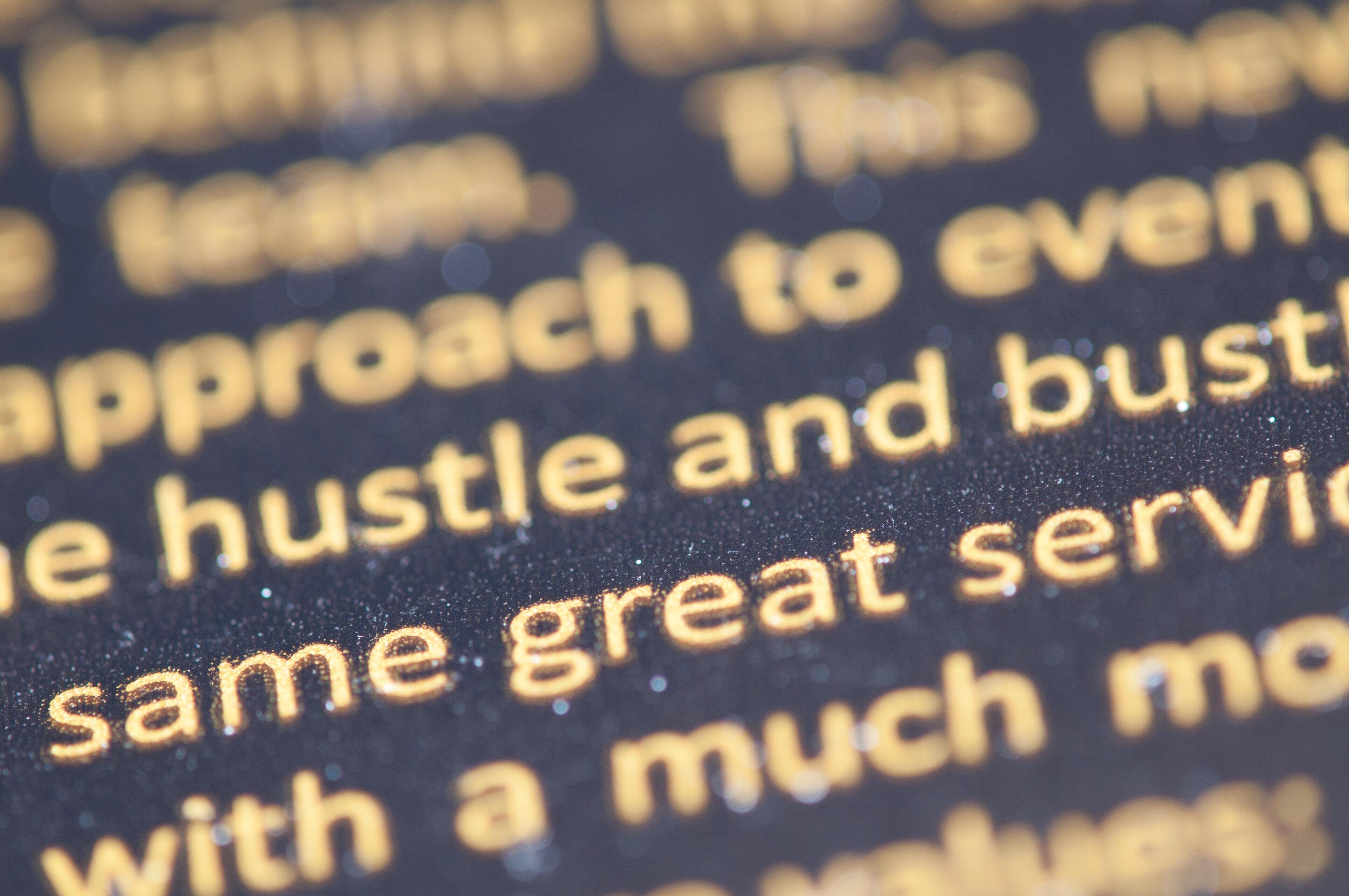 Marketing Typography Close Up View Letters 54257